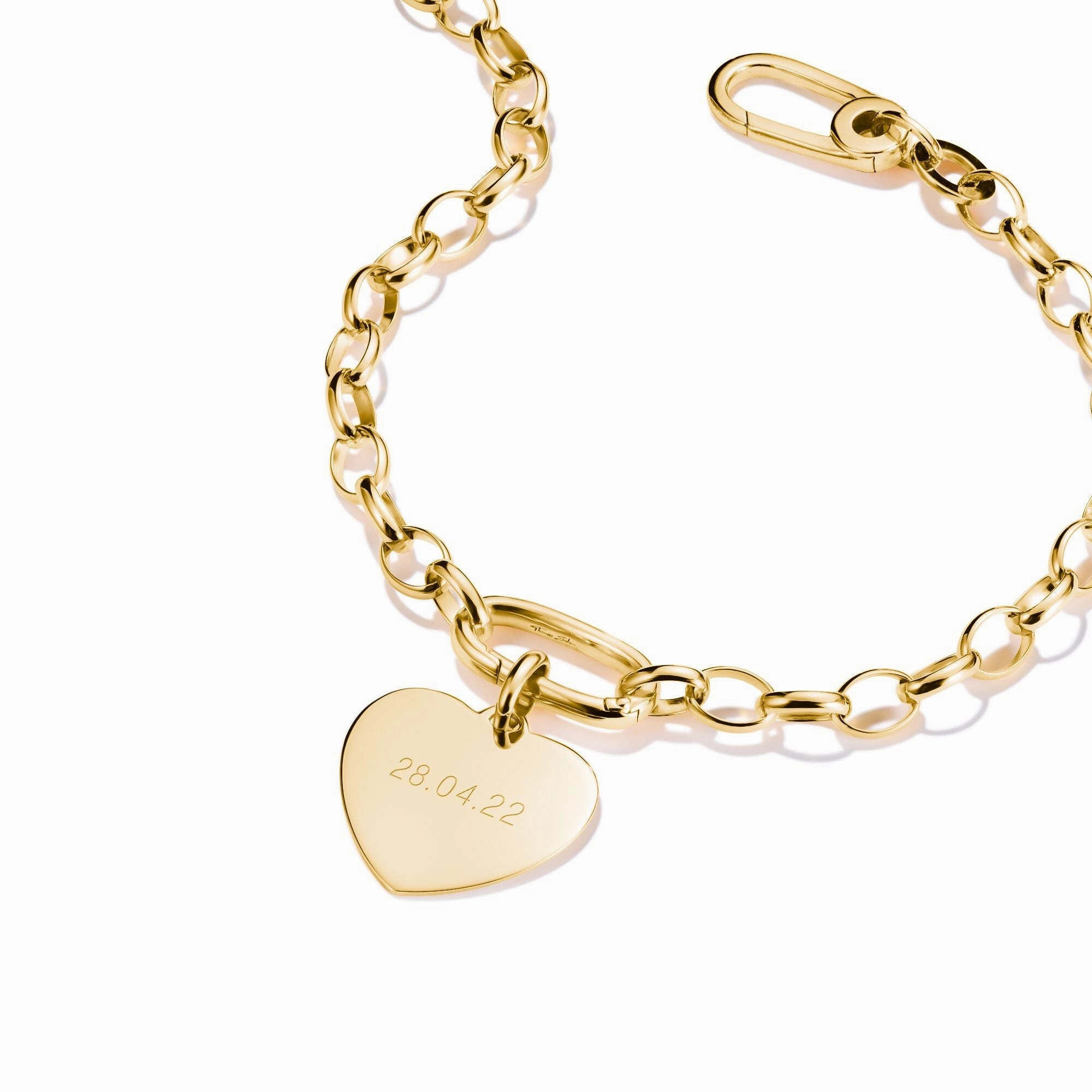 Connect Charm big heart Gold
