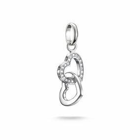 Connect Charm intertwined hearts Silver