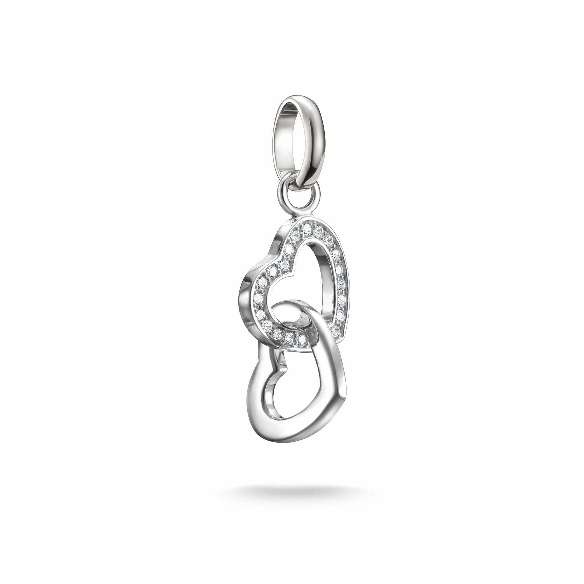 Connect Charm intertwined hearts Silver