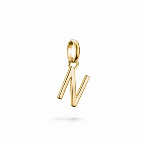 Connect Charm letter N Gold