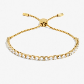 Cubic Zirconia Tennis Bar Gold Plated Bracelet 7889