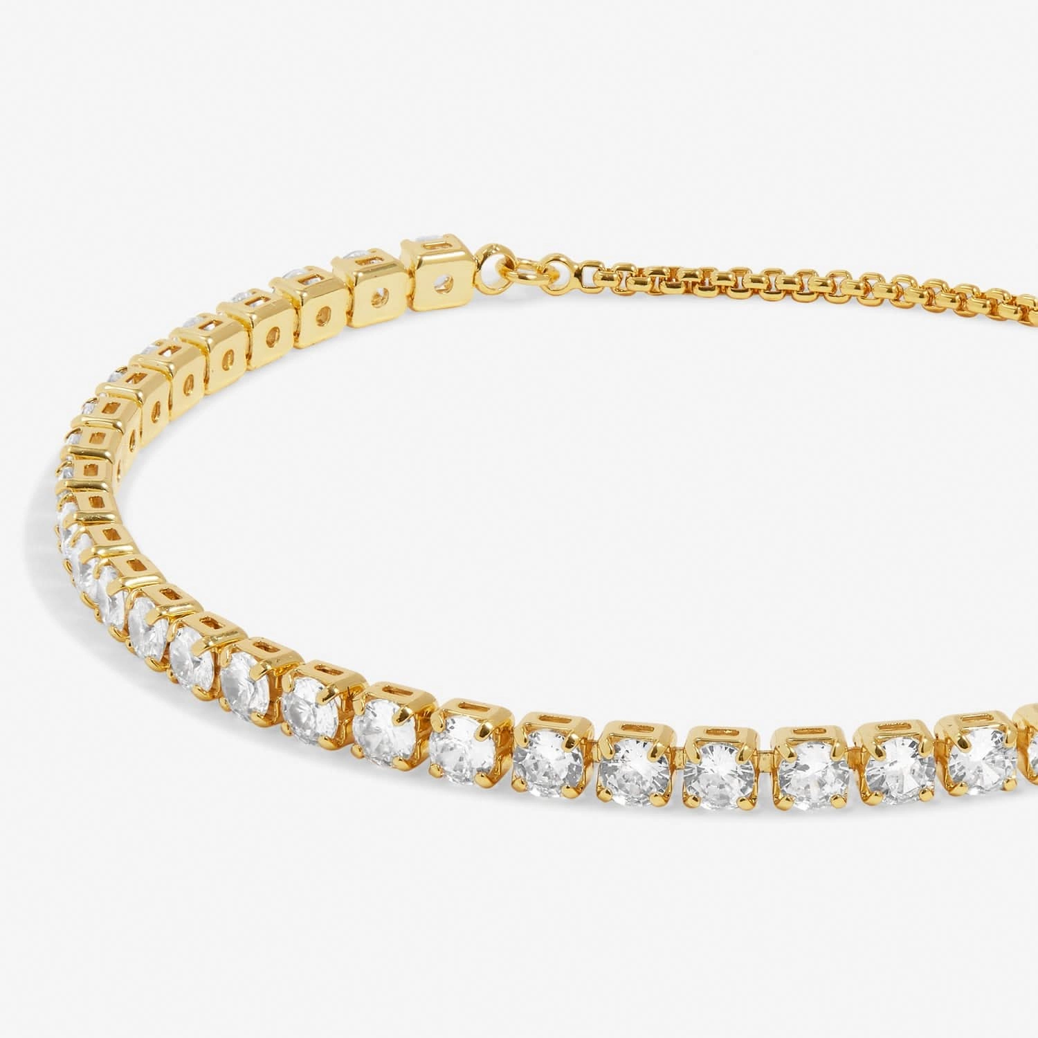 Cubic Zirconia Tennis Bar Gold Plated Bracelet 7889