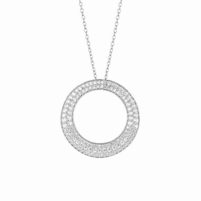 Curly Zirconia Hoop Necklace N4498