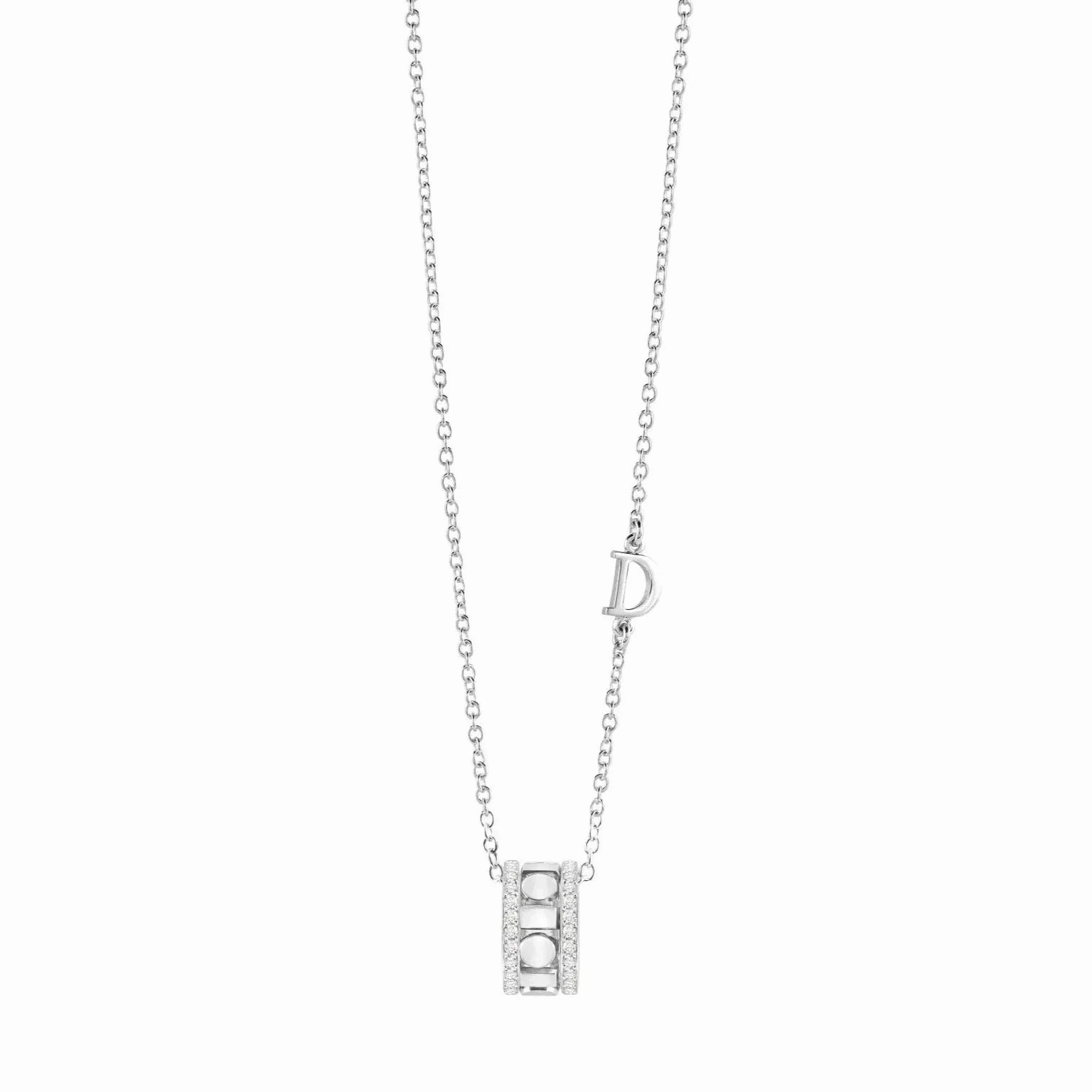 Damiani Belle Epoque Reel 18ct White Gold 0.19ct Diamond Necklace