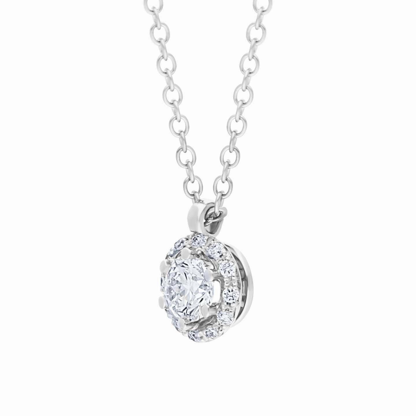 Damiani Minou 18ct White Gold 0.31ct Diamond Round Cut Pave Necklace