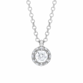 Damiani Minou 18ct White Gold 0.31ct Diamond Round Cut Pave Necklace