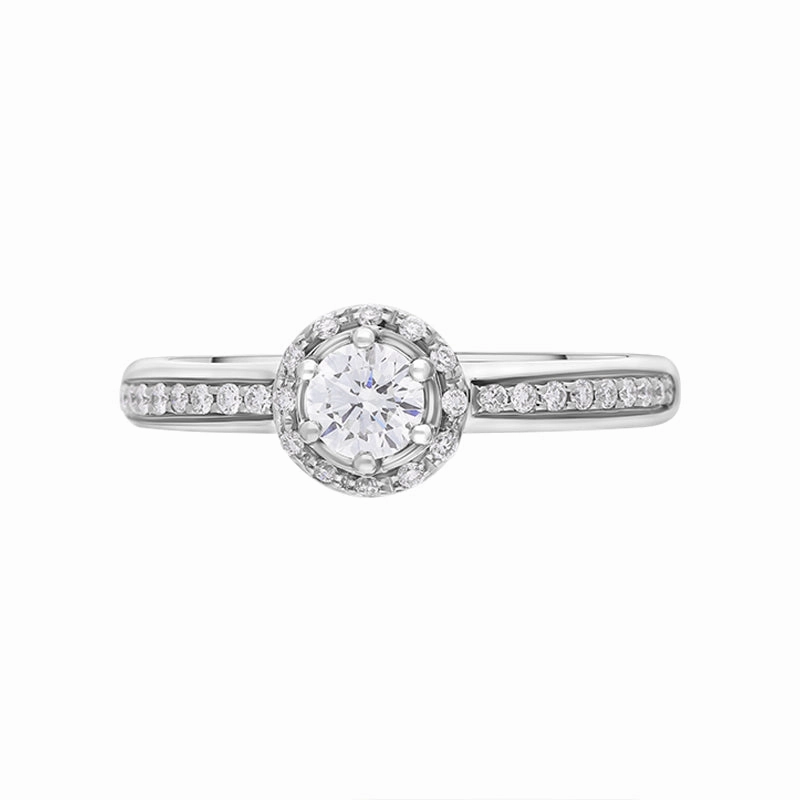 Damiani Minou Platinum 0.41ct Diamond Round Cut Pave Ring