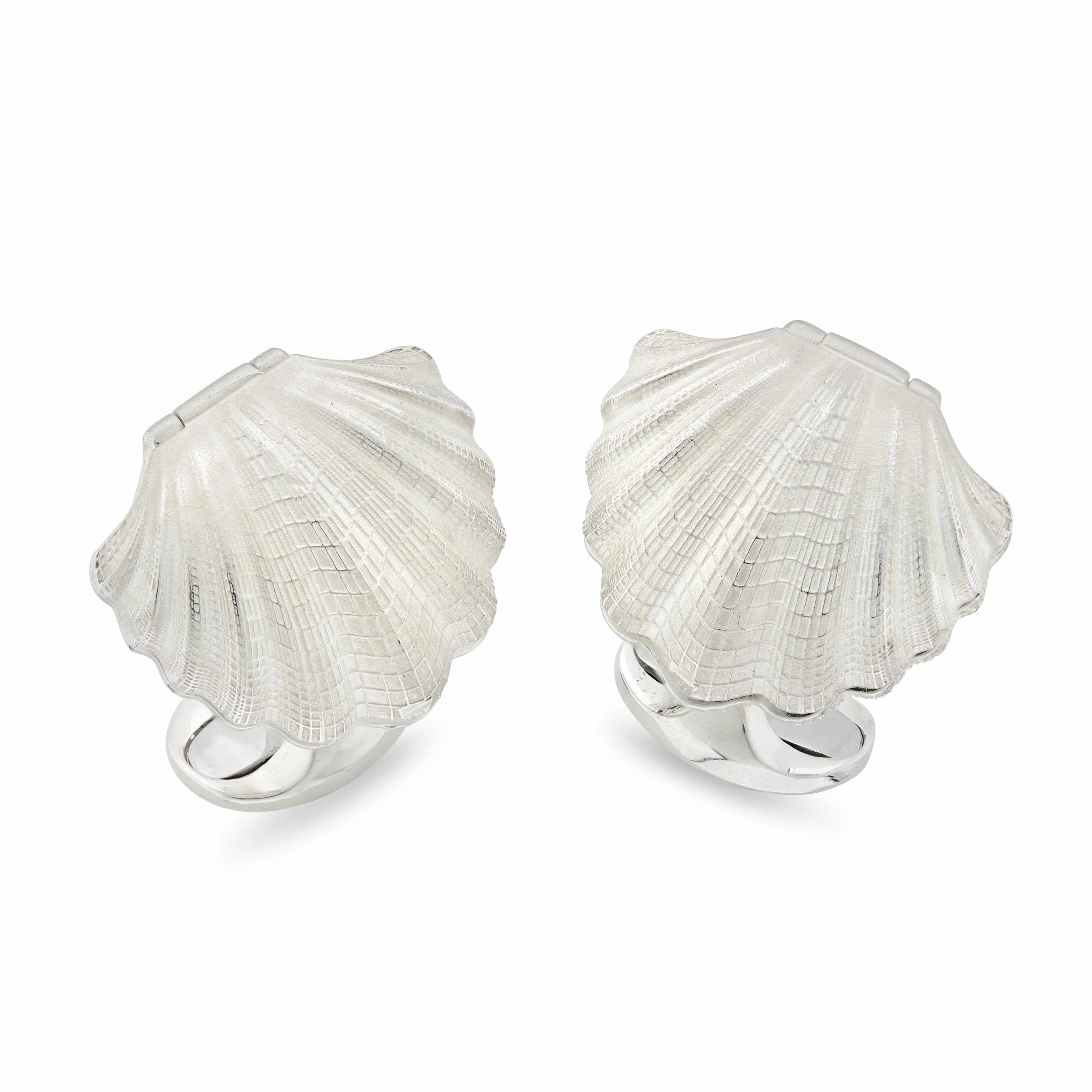 Deakin & Francis Cufflinks Sterling Silver Oyster With Pearl
