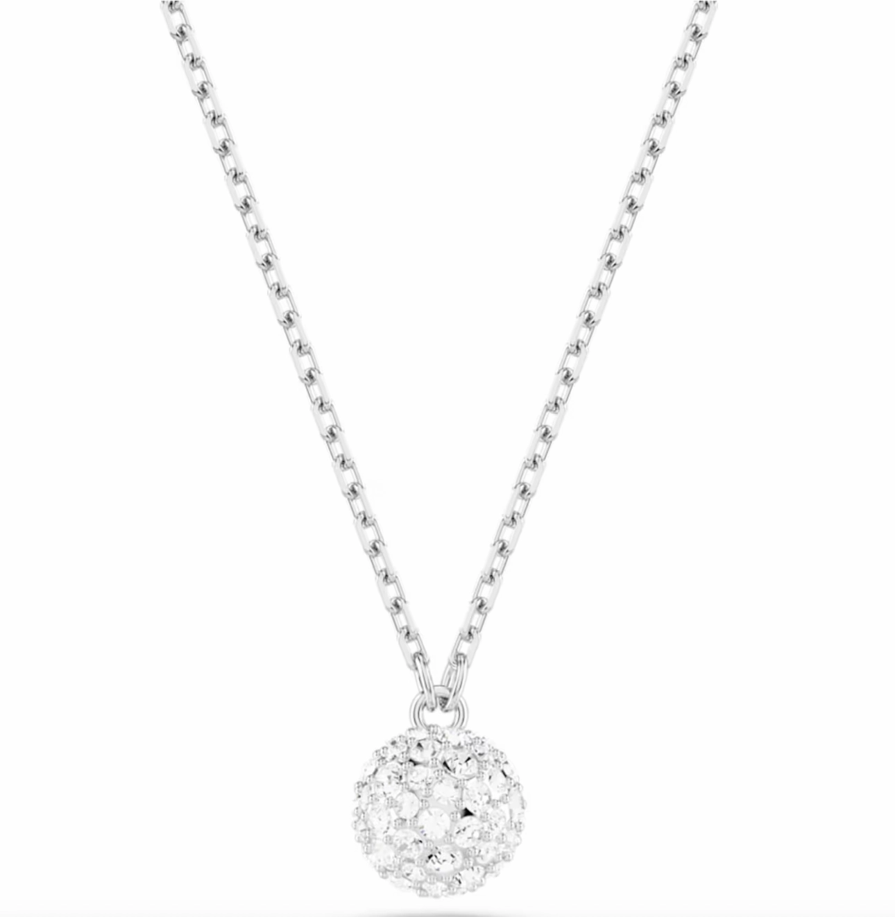 Dextera Round Cut Sphere, White Pendant