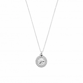Diamond Cut Chain Bobble Compass Pendant SCDC23232