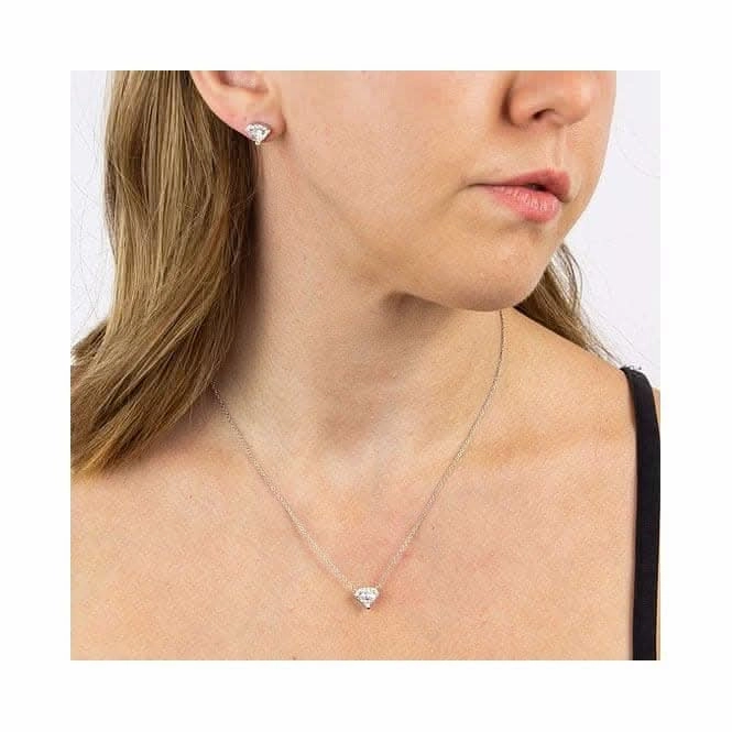 Diamond Shaped Pave Necklace N4467