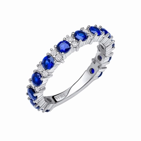 Diamonfire Blue Two Tone Zirconia 3/4 Eternity Ring R3942
