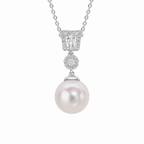 Diamonfire Cubic Zirconia Shell Pearl Drop Pendant P5522