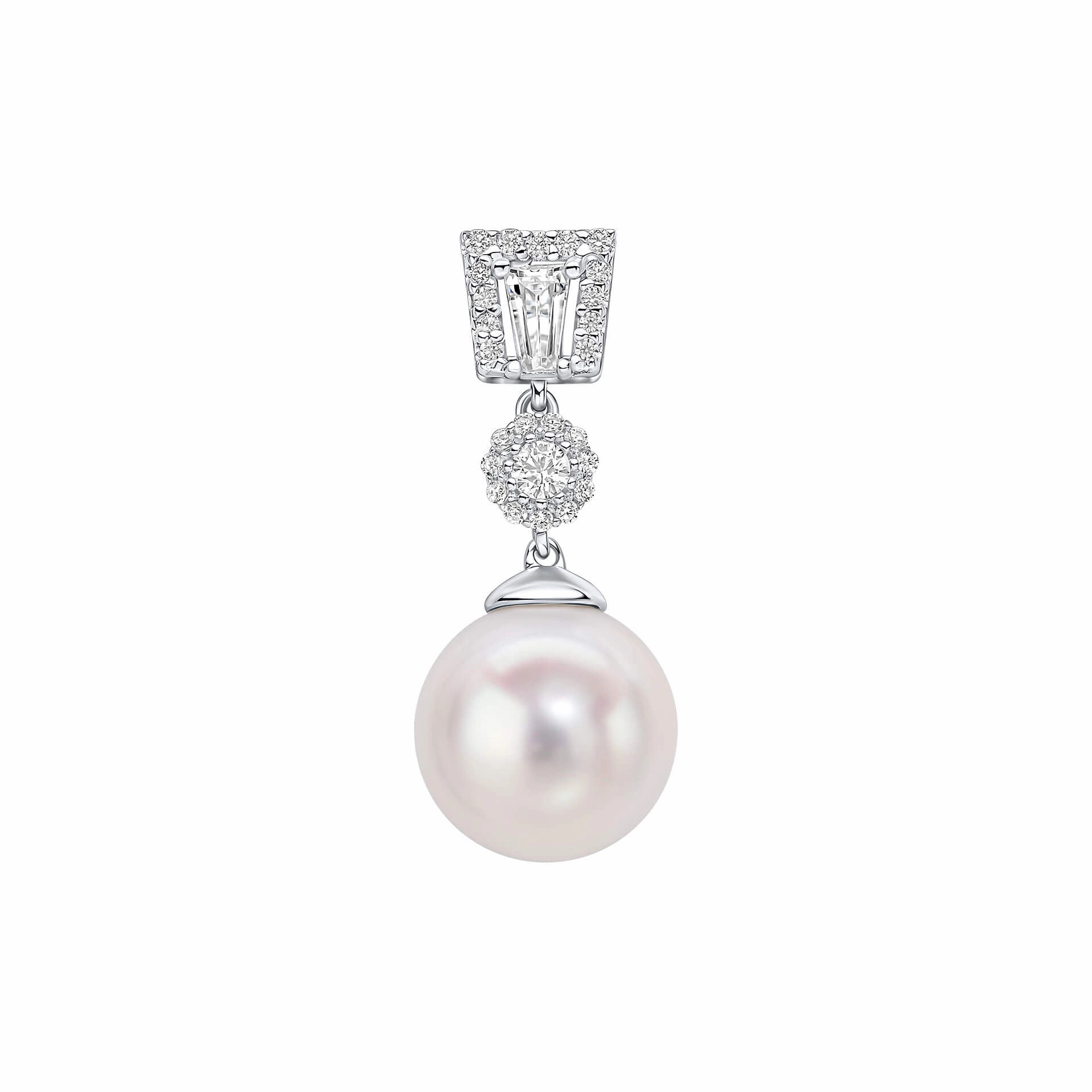 Diamonfire Cubic Zirconia Shell Pearl Drop Pendant P5522