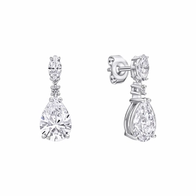 Diamonfire Cubic Zirconia Tear Drop and Marquise Drop Earrings E6594