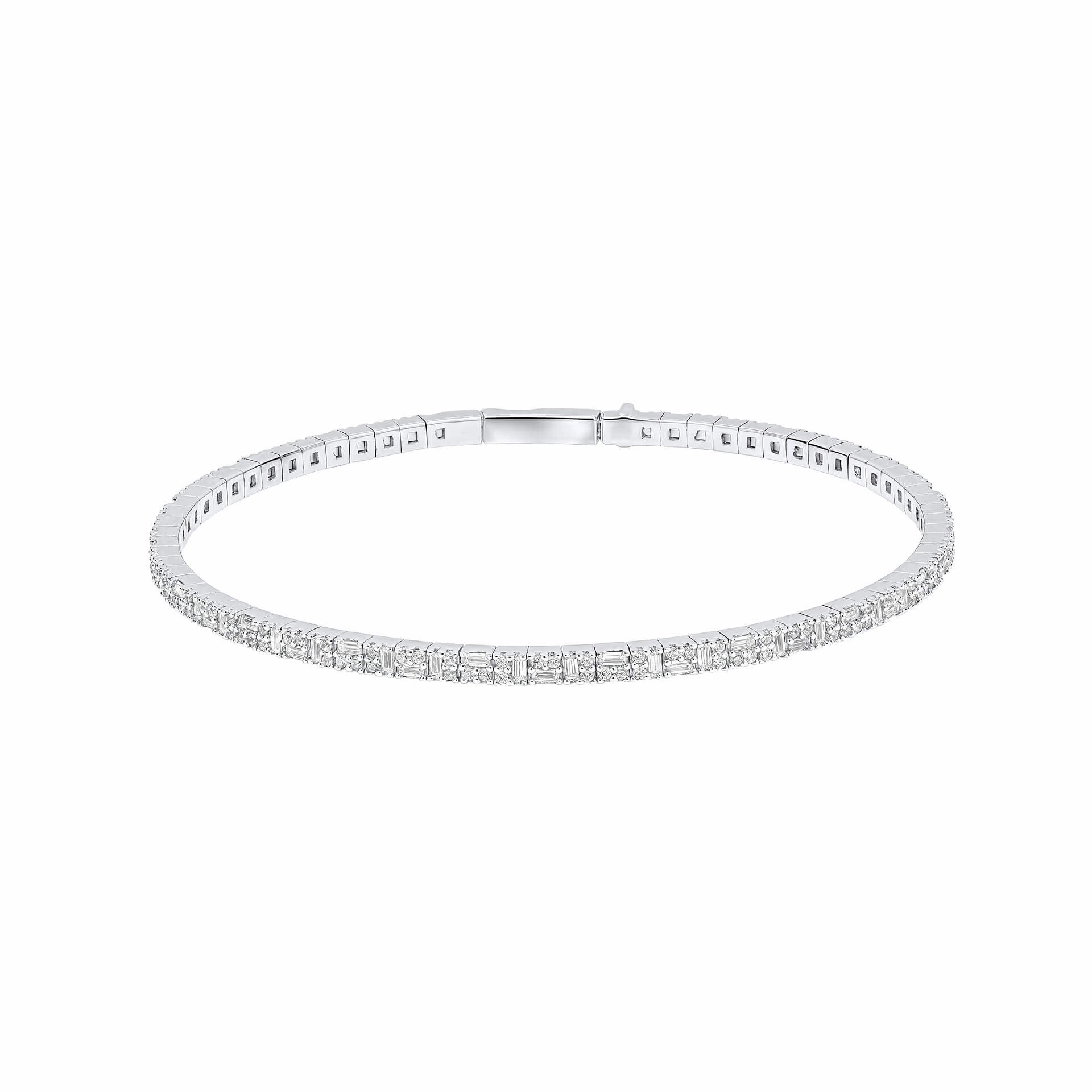 Diamonfire Multi Stone Cubic Zirconia Flexi Bangle B5578