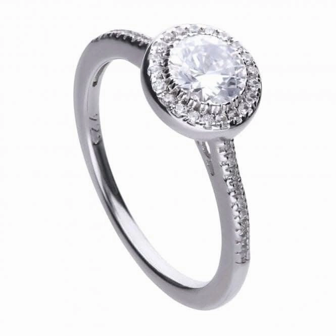 Diamonfire Silver White Cubic Zirconia Cluster Ring R3616