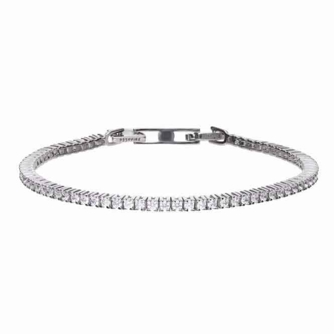 Diamonfire Silver White Cubic Zirconia Fine Tennis Bracelet B5096