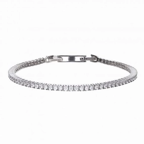 Diamonfire Silver White Cubic Zirconia Fine Tennis Bracelet B5096