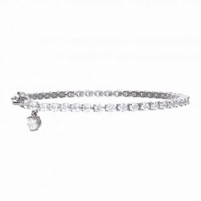 Diamonfire Silver White Cubic Zirconia Tennis Bracelet B5085