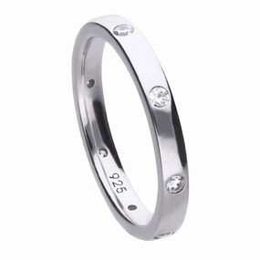 Diamonfire Silver White Zirconia Collectable Ring R3630