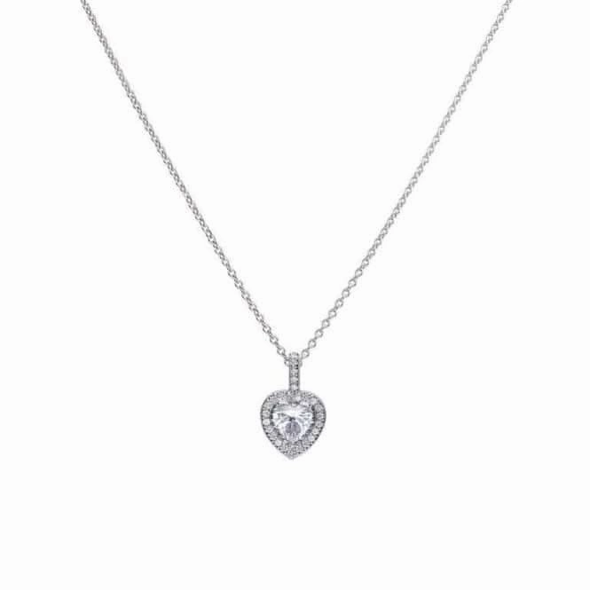 Diamonfire Silver White Zirconia Heart Pendant P4616