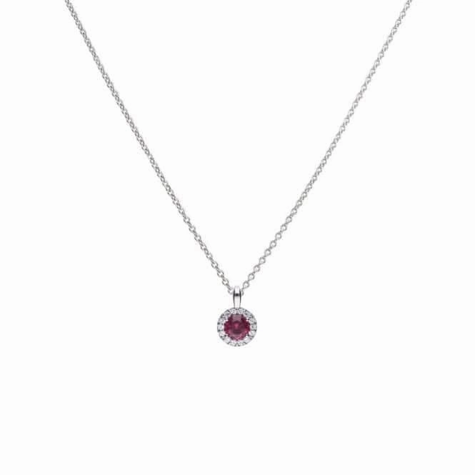 Diamonfire Silver White Zirconia Red Pendant P4625
