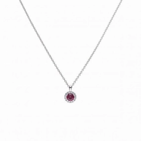 Diamonfire Silver White Zirconia Red Pendant P4625