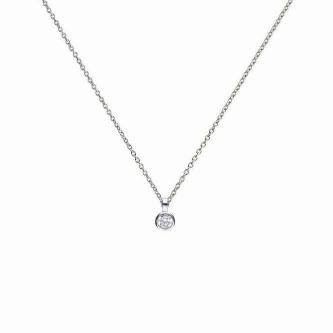 Diamonfire Silver White Zirconia Solitaire Pendant P4640