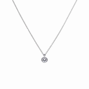 Diamonfire Silver White Zirconia Solitaire Pendant P4644