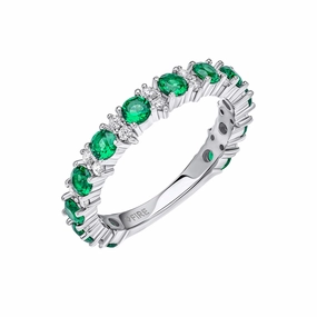 Diamonfire White Green Zirconia 3/4 Eternity Ring  R3943