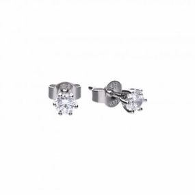 Diamonfire White Zirconia Prong Setting Solitaire Earrings E5583