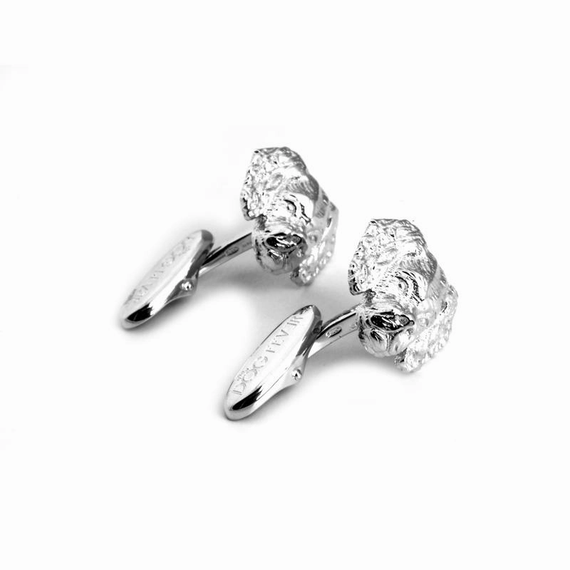 Dog Fever Sterling Silver Cavalier King Charles Spaniel Muzzle Cufflinks