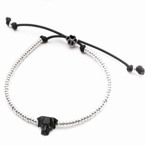 Dog Fever Sterling Silver Enamelled Black Labrador Retriever Muzzle Bracelet