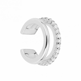 Double Row Pave Ear Cuff C172C