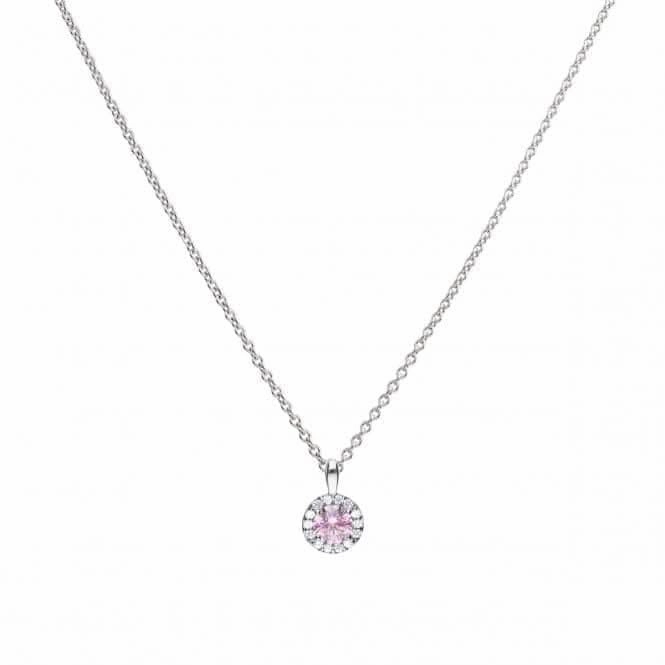 Dusky Pink Cubic Zirconia Pave Pendant P4779