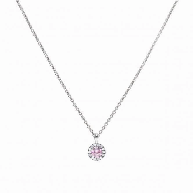 Dusky Pink Cubic Zirconia Pave Pendant P4779