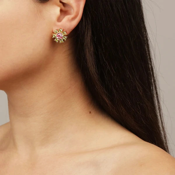 Dyrberg/Kern - Aude Gold Earrings Yellow &  Rose