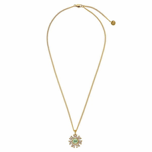 Dyrberg/Kern - Delise Gold Necklace Light Green & Golden