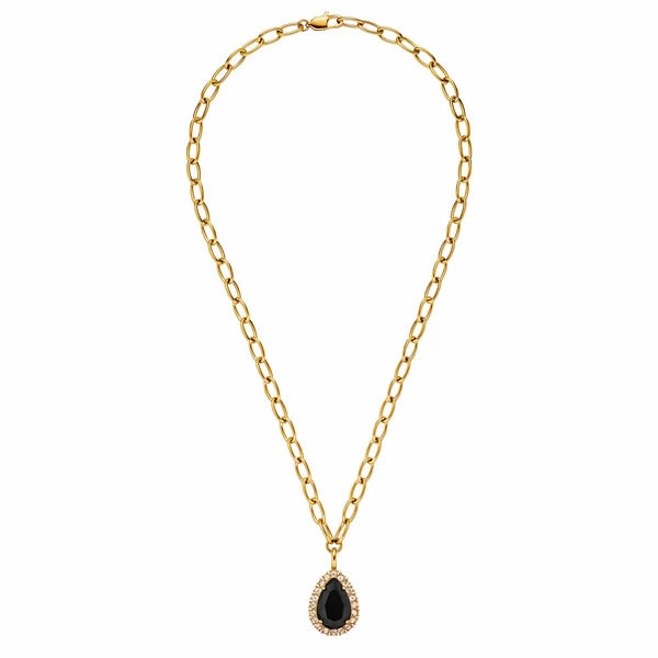 Dyrberg/Kern -  Metta Gold Necklace Black & Golden
