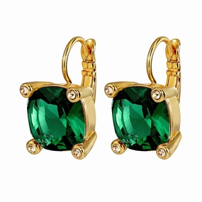 Dyrberg/Kern - Tana Gold Earrings - Emerald Green