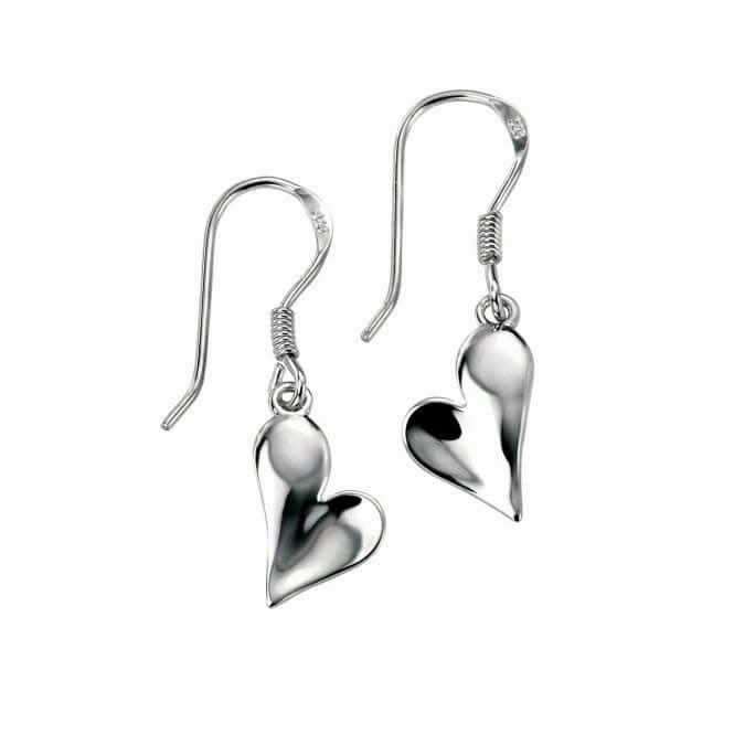Elements Sterling Silver Silver Polished Heart Earrings E3334