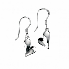 Elements Sterling Silver Silver Polished Heart Earrings E3334