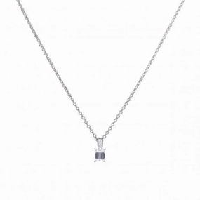 Emerald Round Cut Cubic Zirconia Pendant P4784