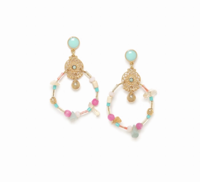 EMILY enameled post dangled earrings