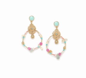 EMILY enameled post dangled earrings