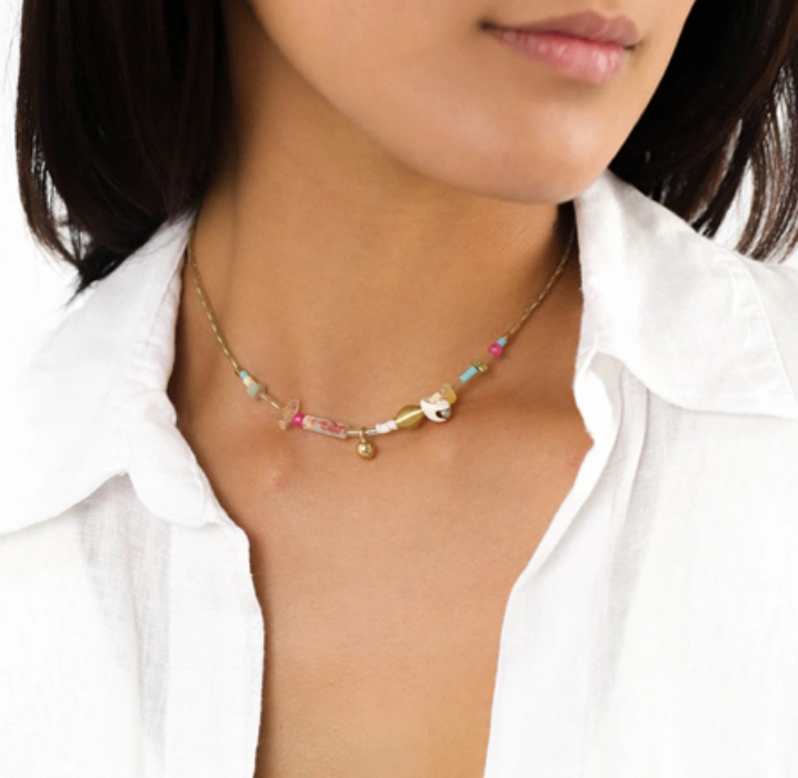 EMILY short gold necklace