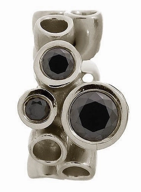 Endless Jewellery Charm Multi Gemstones Black Silver