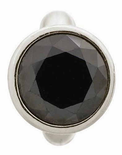 Endless Jewellery Charm Round Dome Black Silver