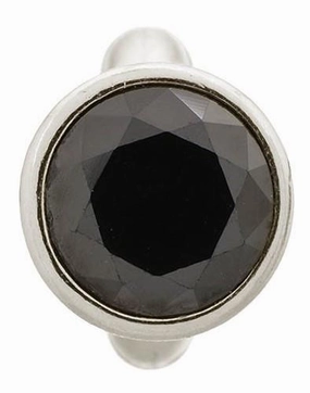 Endless Jewellery Charm Round Dome Black Silver